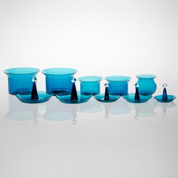 A 25 piece 'Harlekiini' glasswear for Riihimäki Glass, Finland.