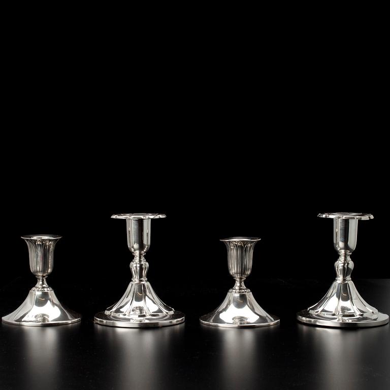 LJUSSTAKAR, 2 par, silver, Auran Kultaseppä 1950, Kultakeskus 1957.