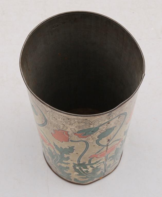 PARAPLYSTÄLL, litograferad plåt, jugend, 1900-talets första hälft.