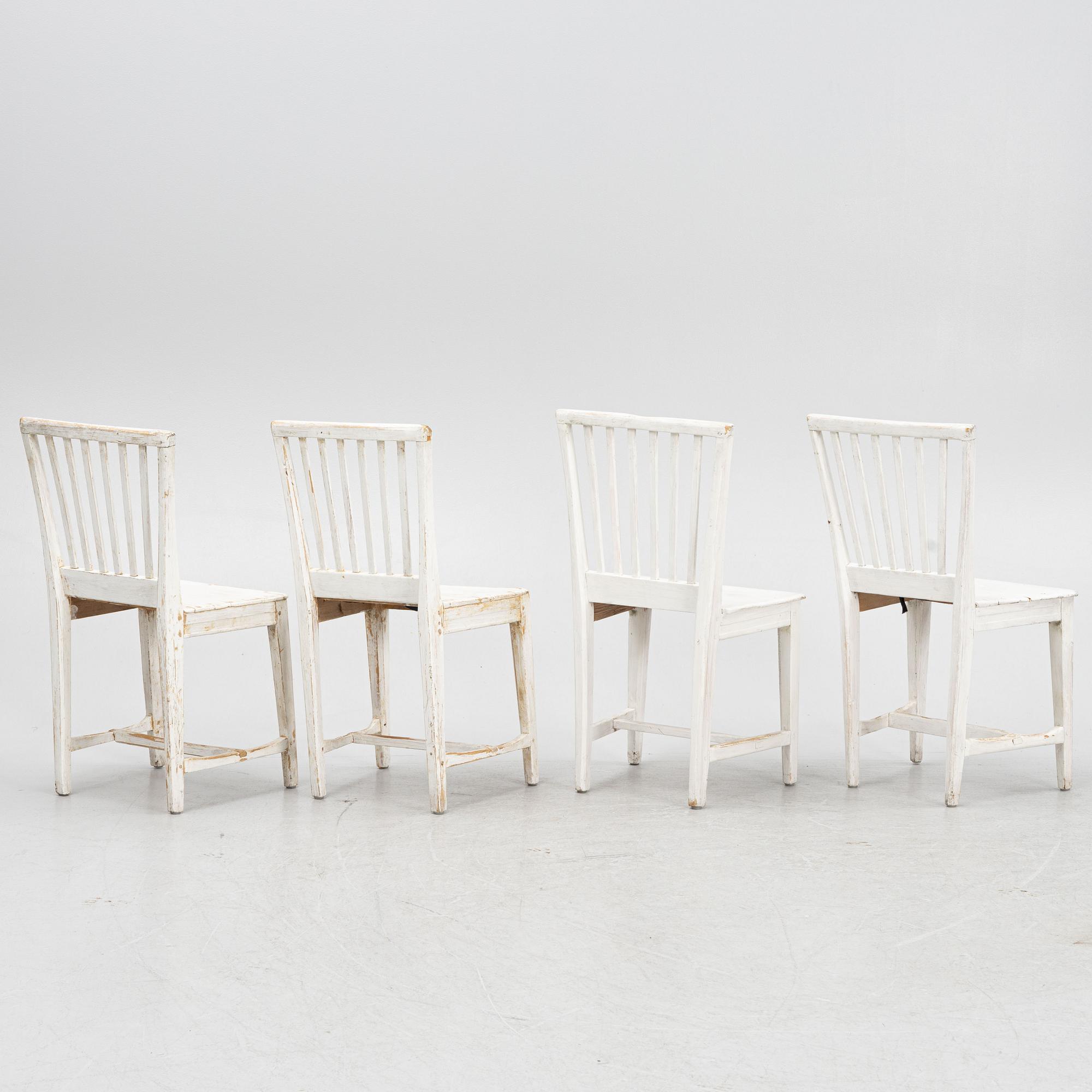 Chairs, 4 pcs, first half of the 19th century.