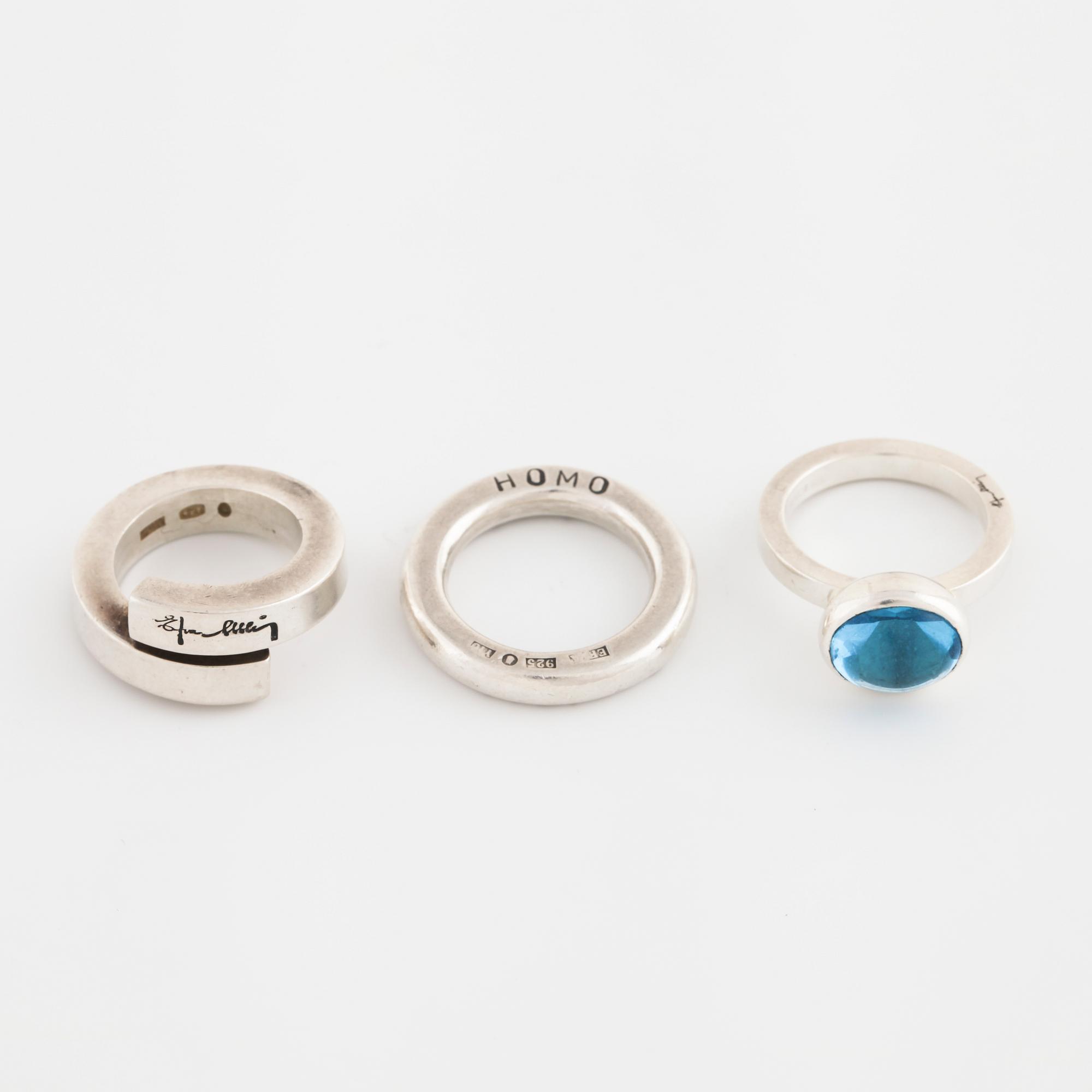EFVA ATTLING, ringar, 3 st.