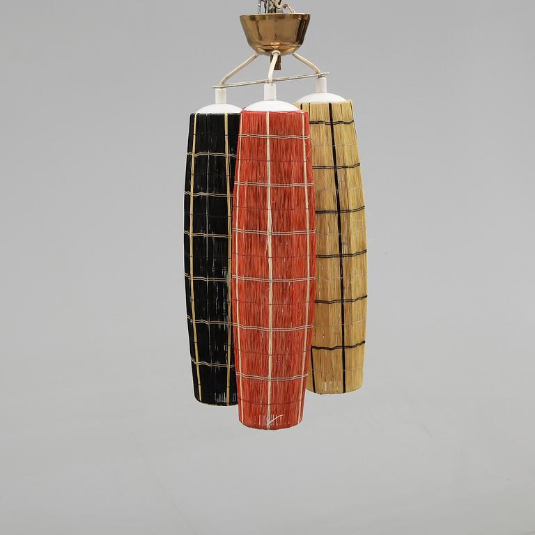 TAKLAMPA, 1950-tal. Höjd ca 52 cm.