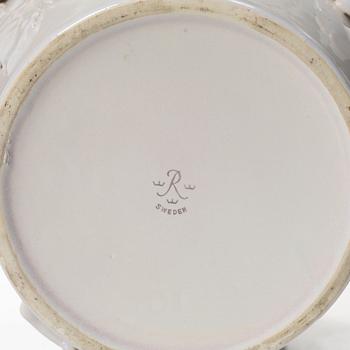 Lidded urn, faience, Rörstrand, mid-20th century.