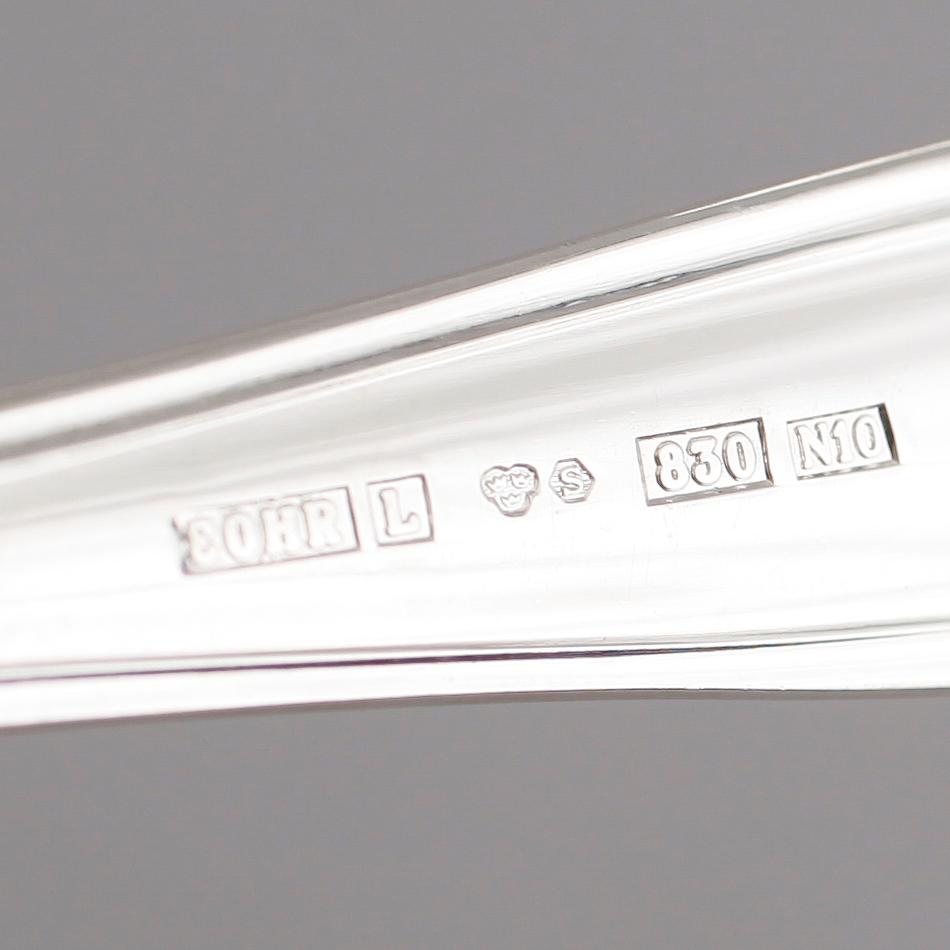 BESTICK, 48 delar, silver, Sachsisk modell, Mema och Cohr, 1980-tal. Vikt med stålblad ca 2308 gram.