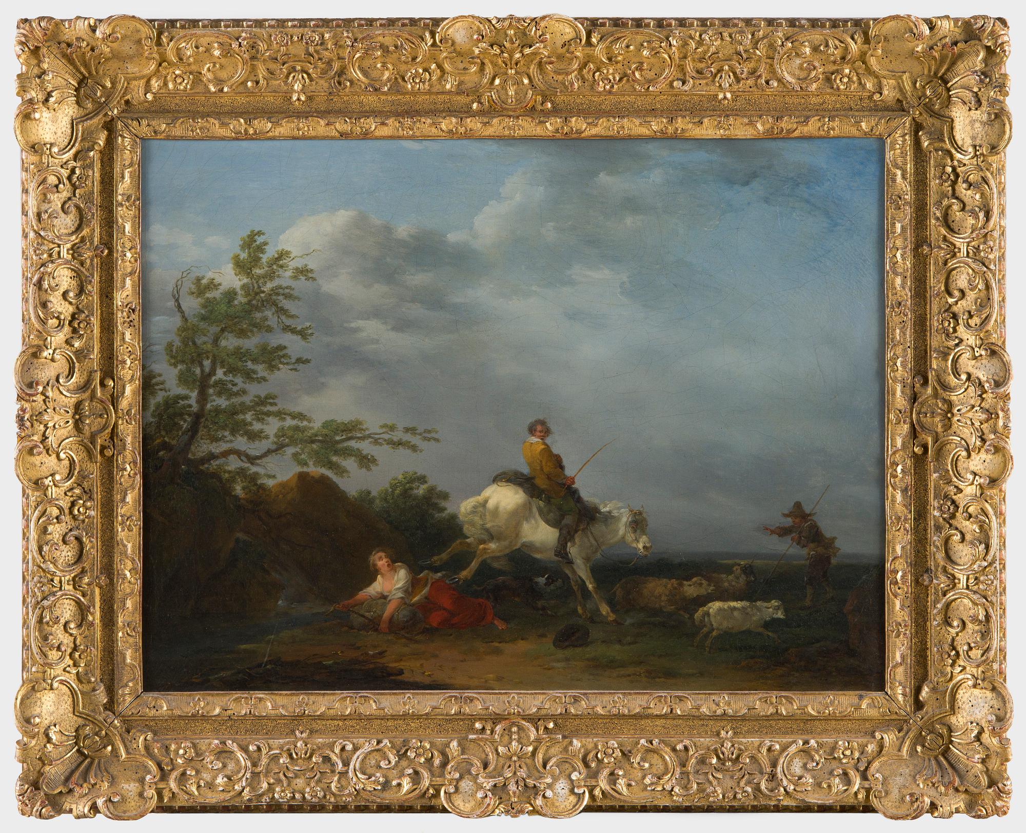 Francesco Giuseppe Casanova, Attributed to, Rider  with Staffage in Landscape.