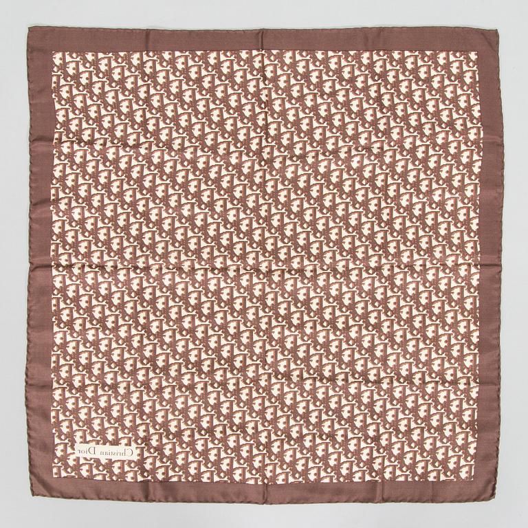 Christian Dior, two silk scarves.