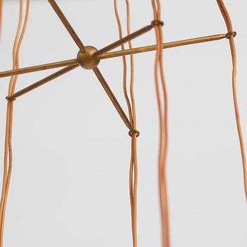 Hans Bergström, taklampa, modell "154/6", ateljé Lyktan, Åhus 1950-tal.