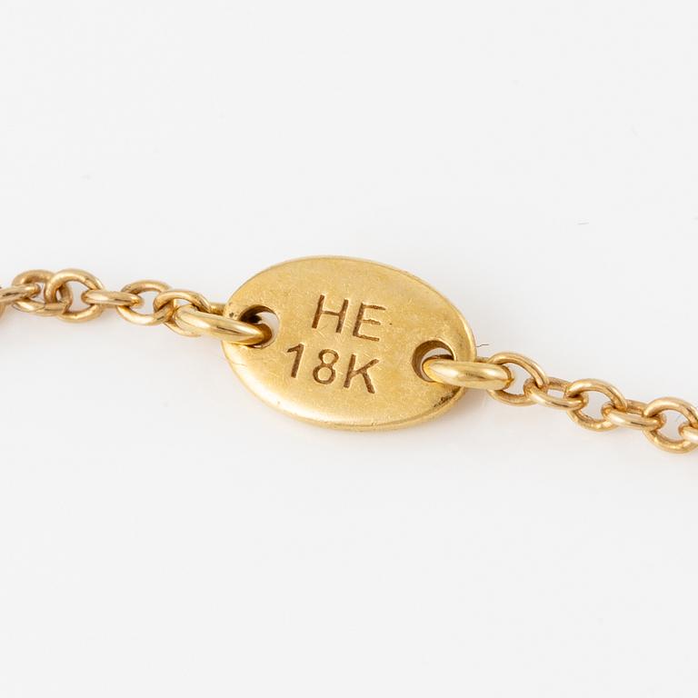 Engelbert, collier, "pavé heart", 18K guld med briljantslipade diamanter.