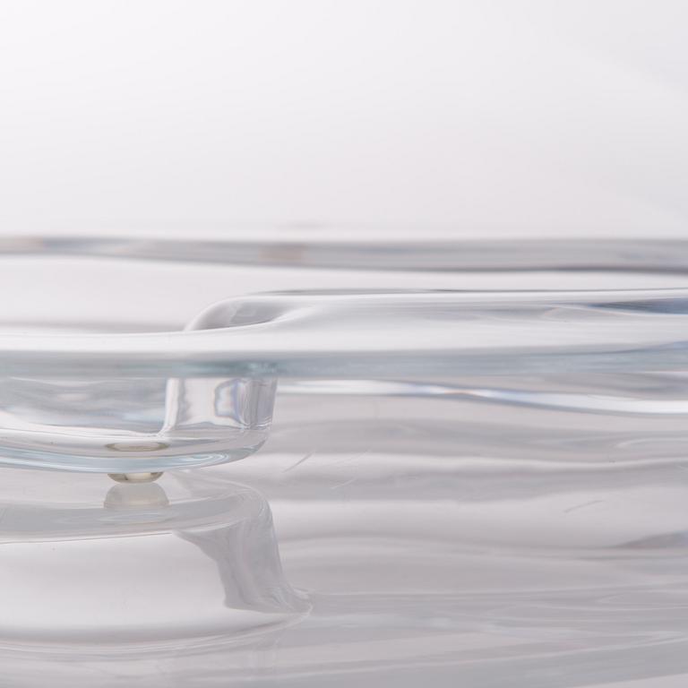 a centenary celebration glass dish signed and numbered "Alvar Aalto 100 1998 Iittala 235/1998".