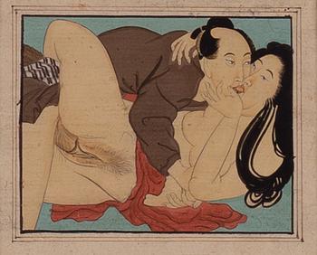 UNIDENTIFIED ARTISTS, ink and colour on paper and coloured woodblock print. Japan, 19th and 20th century.