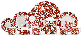 66. A Keith Haring 16 pcs porcelaine service by Villeroy & Boch.
