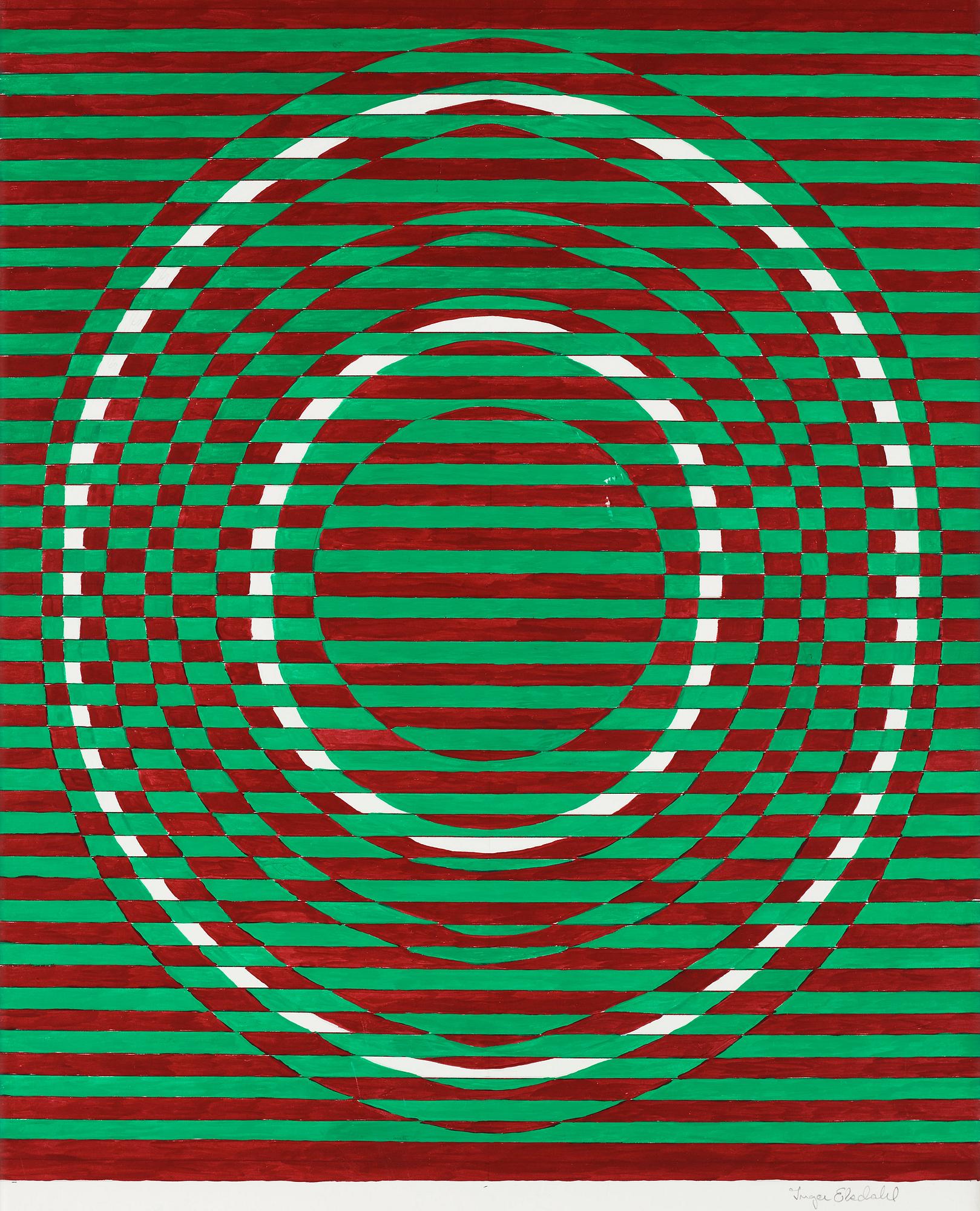 INGER EKDAHL, gouache på papper, signerad.