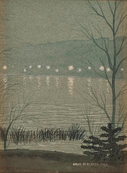 787. Oskar Bergman, Evening by the water.