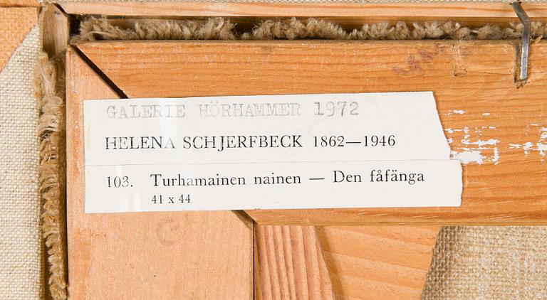 Helene Schjerfbeck, "Turhamainen nainen".