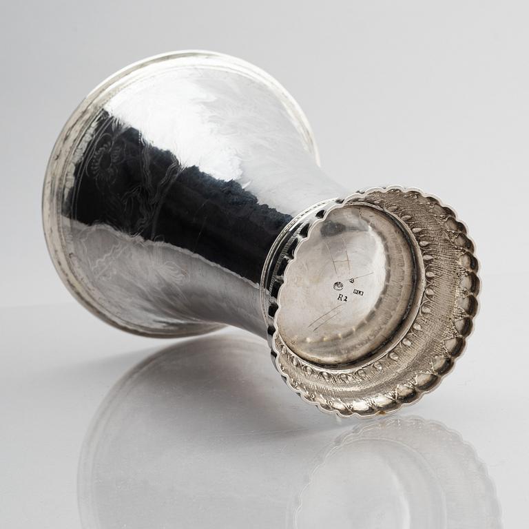 Hans Langberg, bägare, silver, Söderhamn 1799. Sengustaviansk.