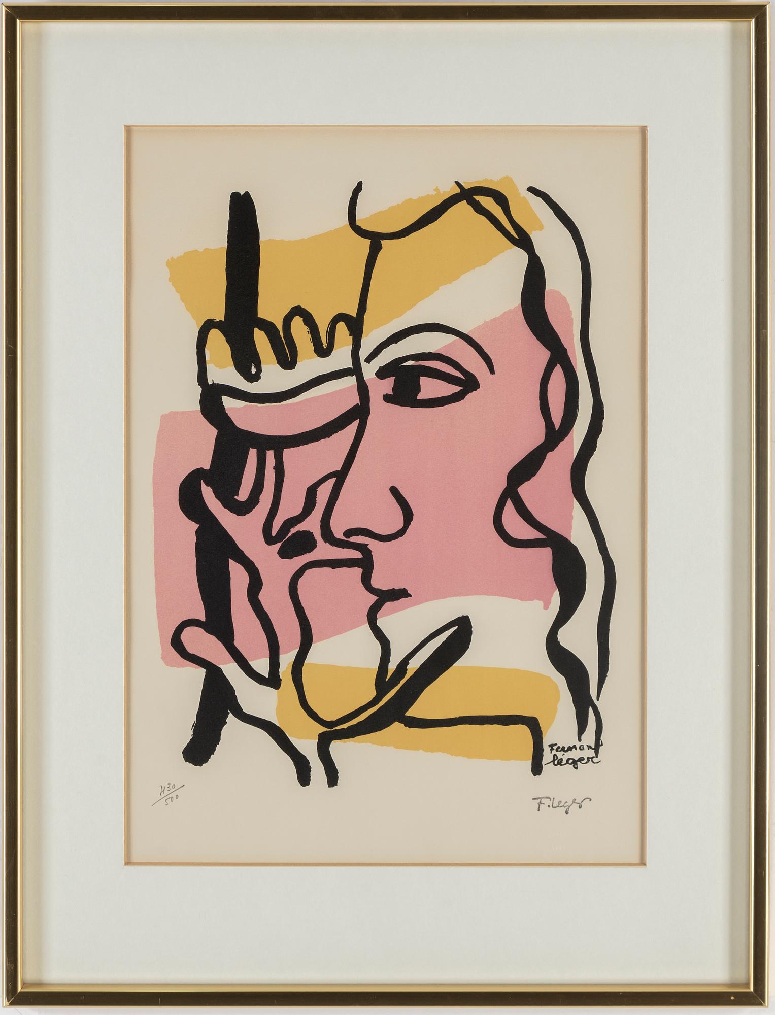 FERNAND LÉGER, efter. färglitografi, stämpelsignerad och numrerad 430/500.
