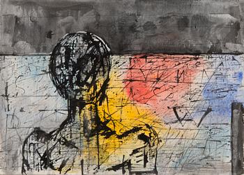 ISTO JAKOLA, mixed media, signed and dated 1969.