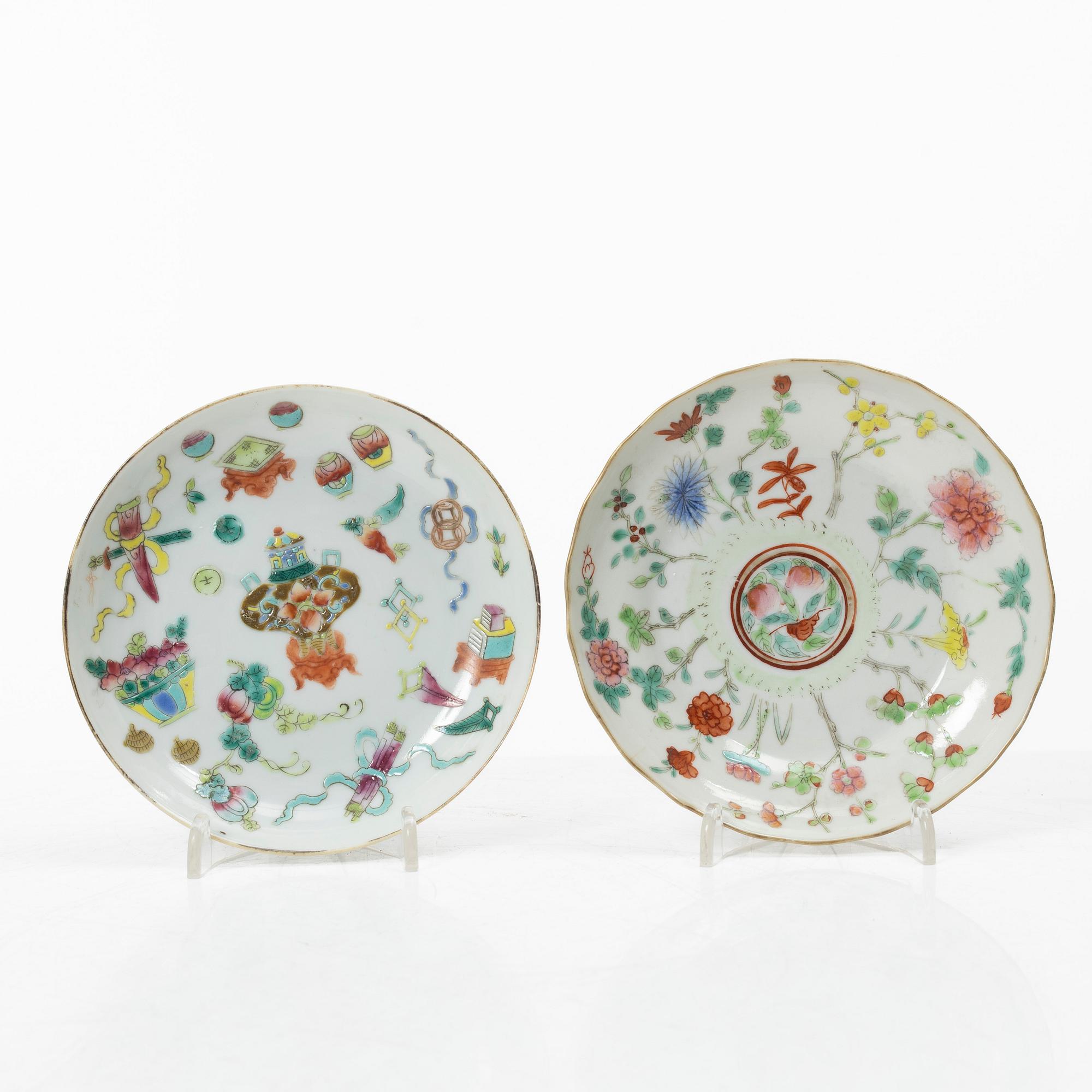 Parti, porslin, nio delar. Kina, 1900-tal.