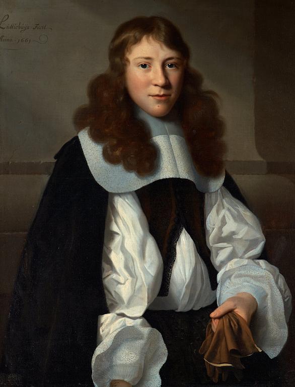 Isaac (Isaack) Luttichuys, Portrait of a young man with gloves.