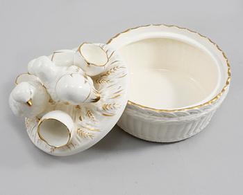 ÄGGSKÅL, flintgods, Royal Dux, Tjeckoslovakien, 1900-talets första hälft.