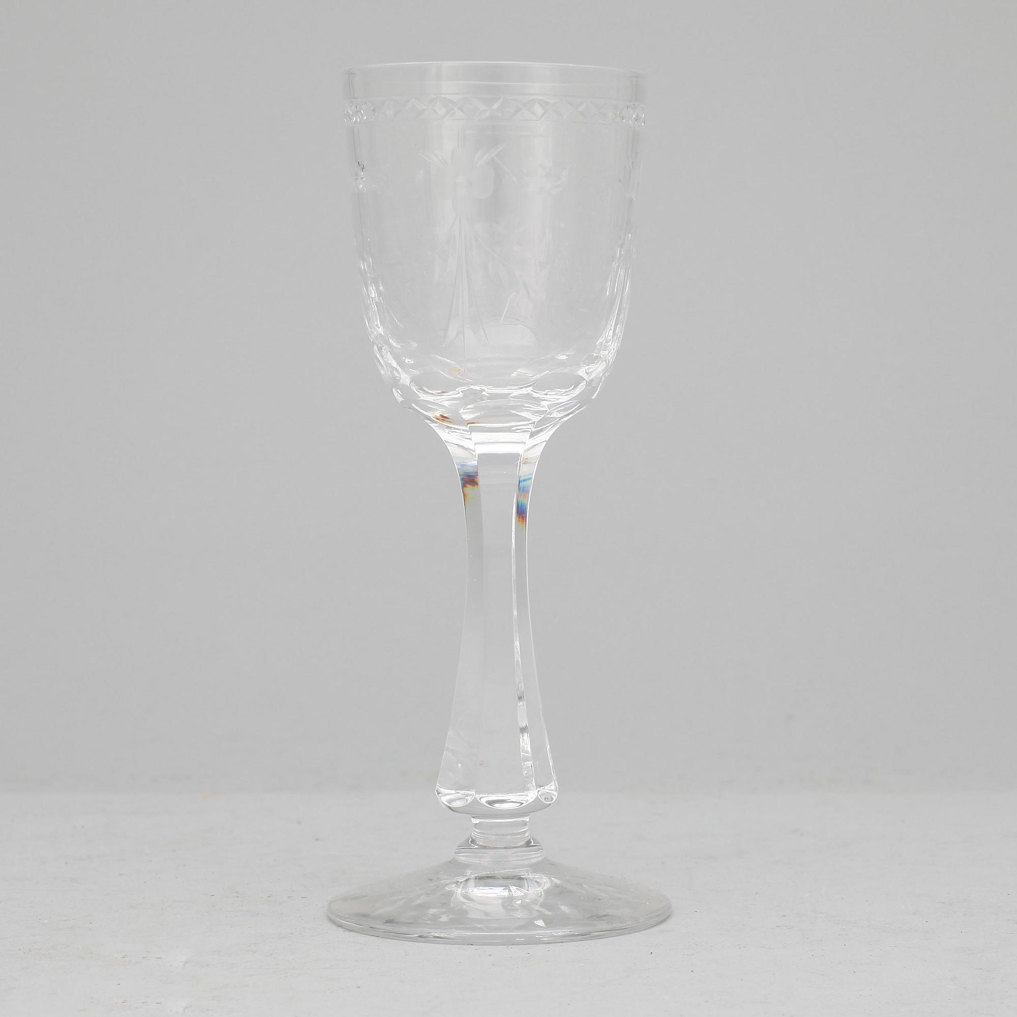 SHERRYGLAS och SNAPSGLAS, 23 st, "MacGuirlang", Fritz Kallenberg, Boda.