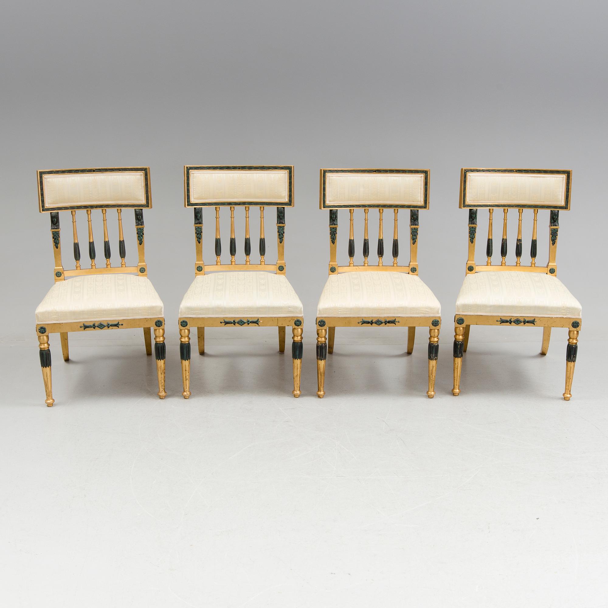 STOLAR, 4 st, Nordiska Kompaniet, empirestil, 1900-talets.