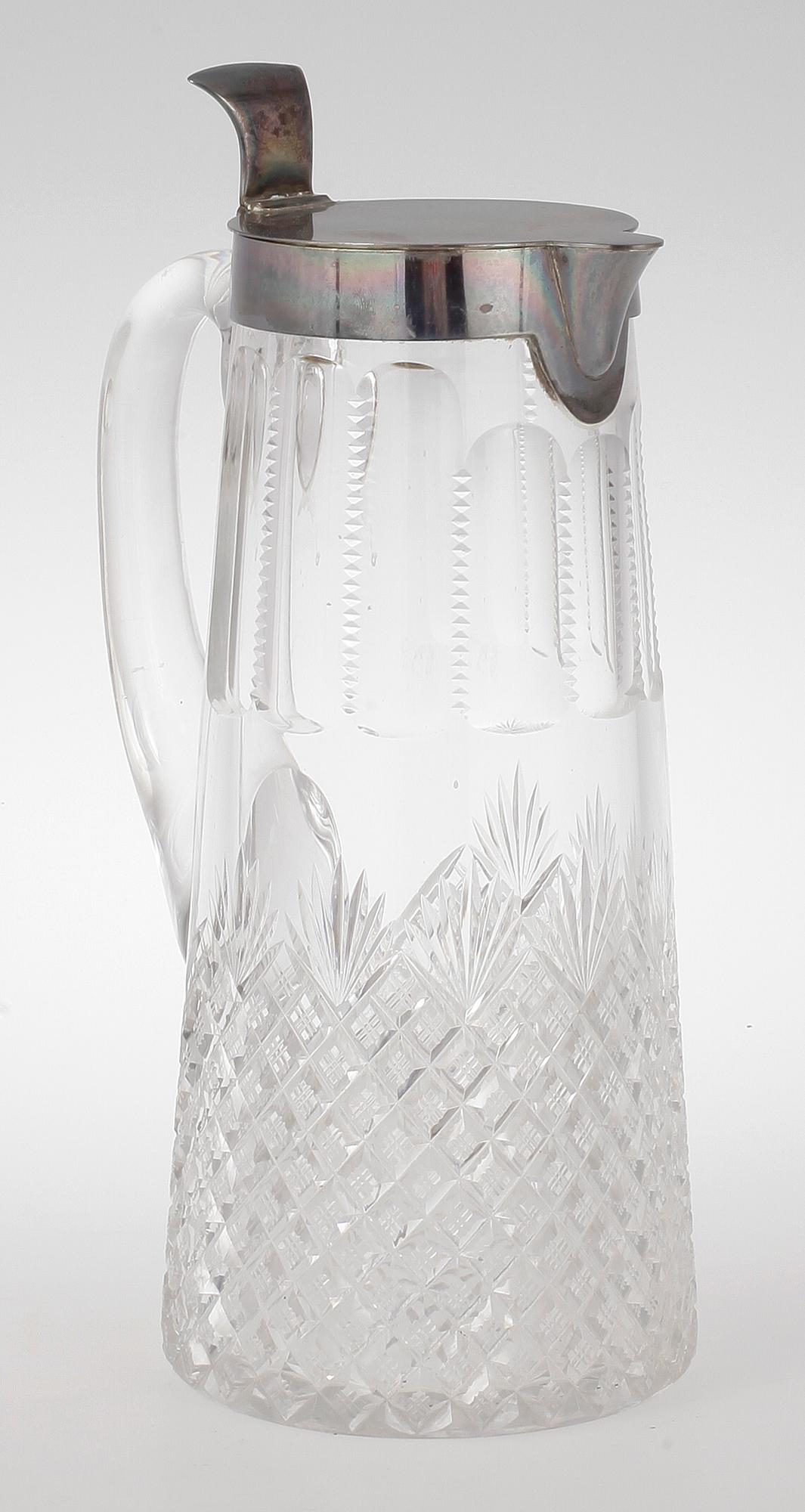 VINKANNA, silver samt glas, Alexander Benediktowitsch Ljubawin, St Petersburg, Ryssland. Tidigt 1900-tal.