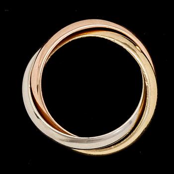 RING, CARTIER, Trinity, three colours of gold.