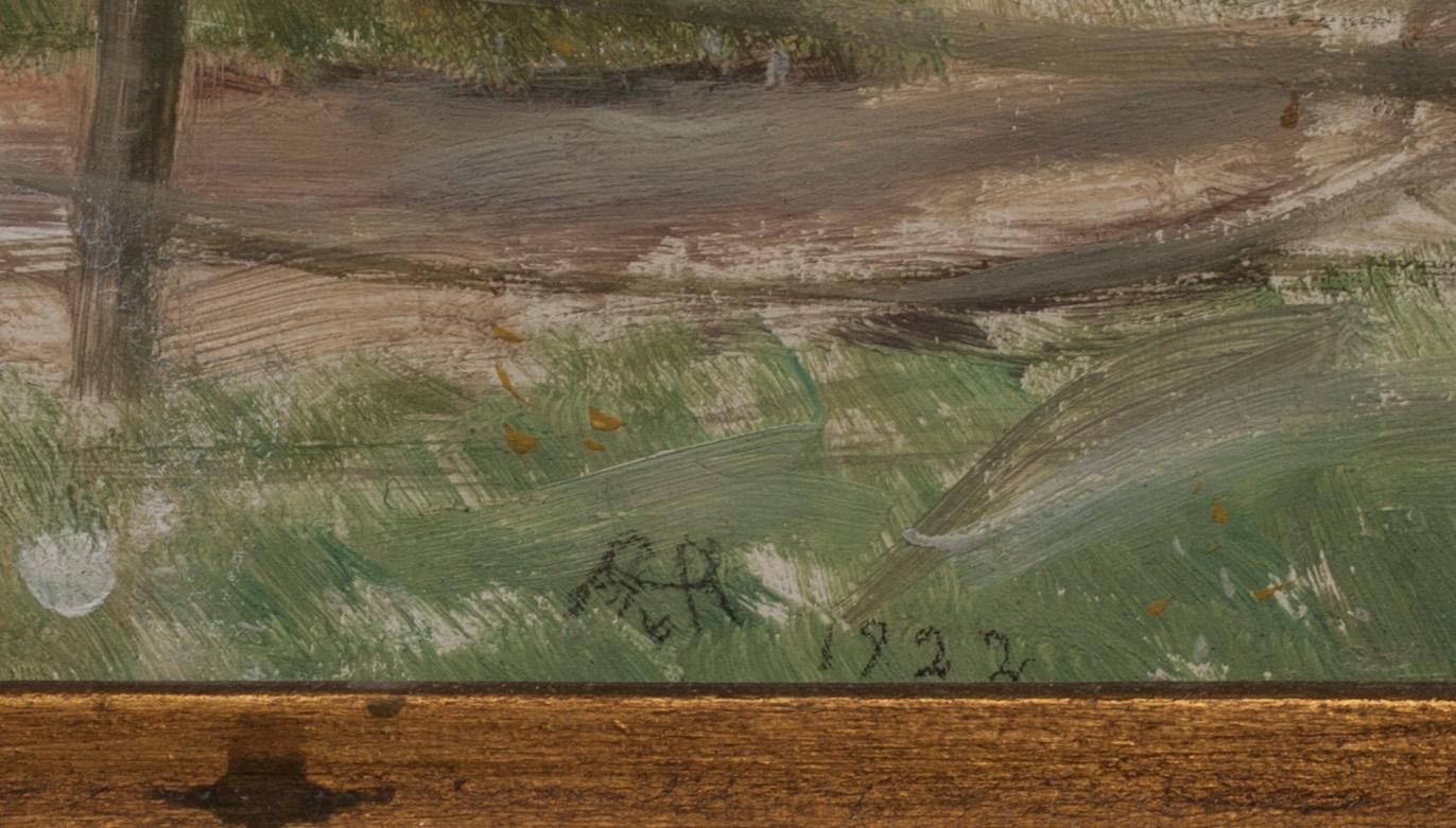 REINHOLD VON ROSEN, 2 st. olja på pannå. Signerade.