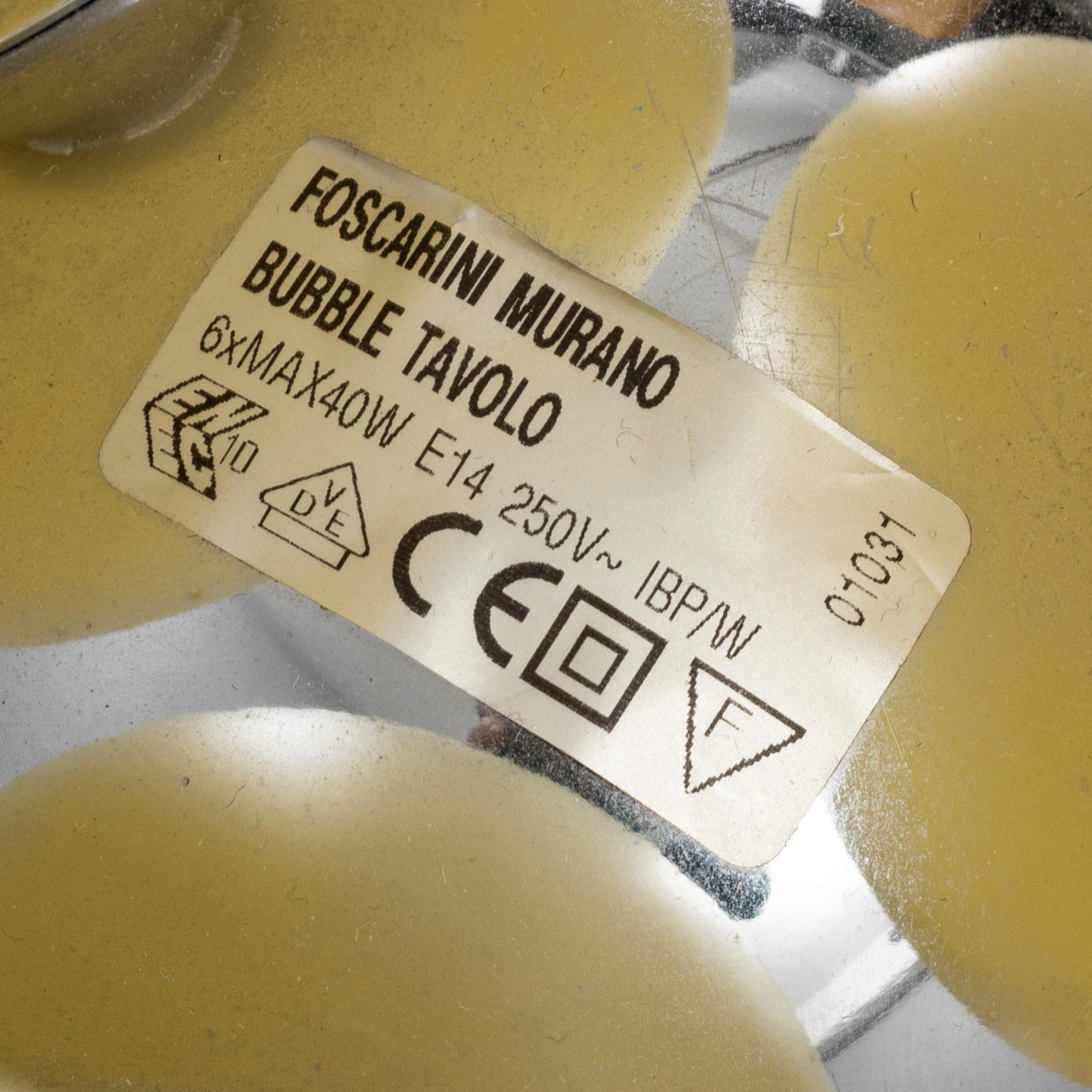 A 'Bubble Tavolo" floor light, Foscarini Murano, Italy.