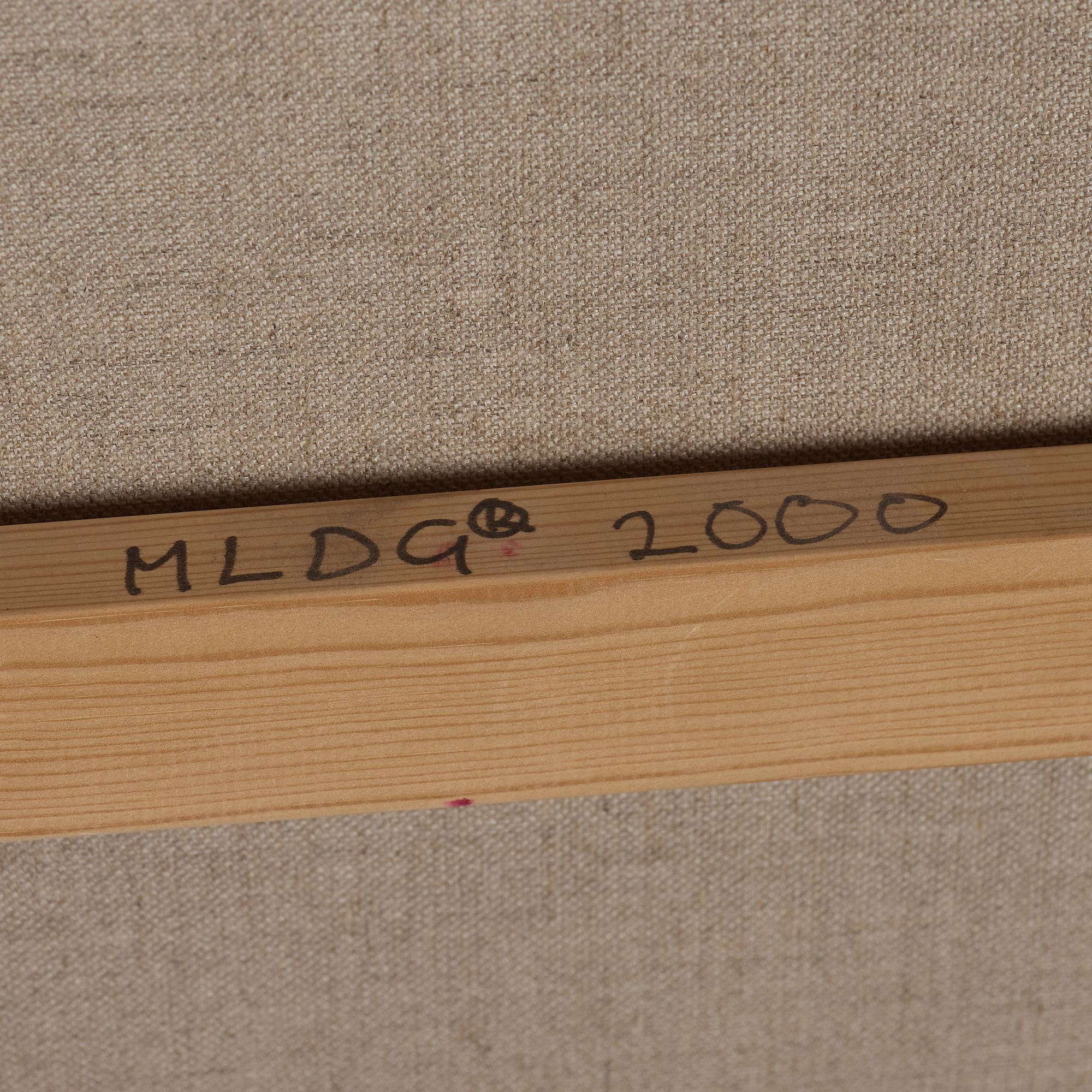 MARIANNE LINDBERG DE GEER, oil  and vax on canvas, signed MLDG and dated 2000 on verso.