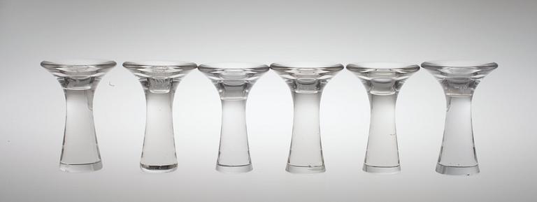 Tapio Wirkkala, A SET OF SIX CANDLESTICKS.