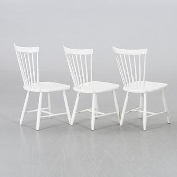 CARL MALMSTEN, a set of three Lilla Åland chairs.