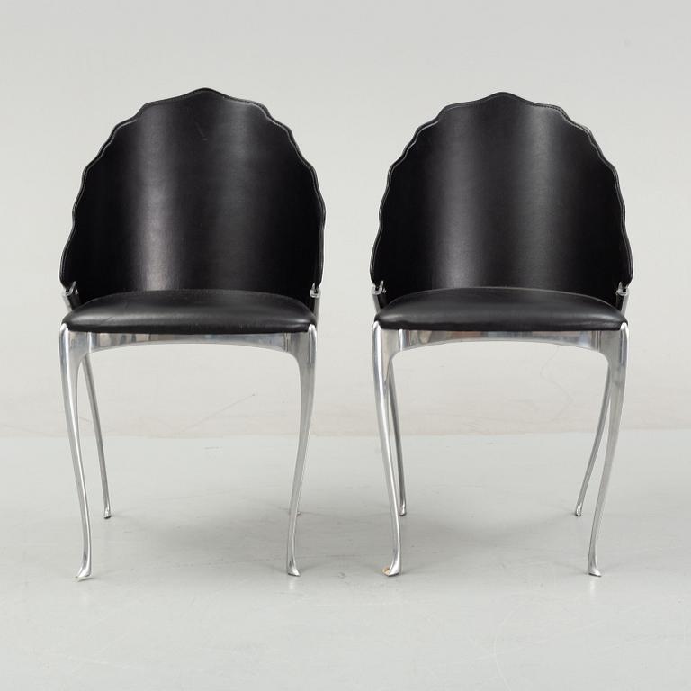 Bernard Dequet, a pair of chairs, second half of the 20th century.