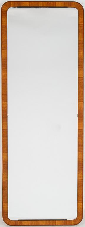 A teak mirror, mid 20th century.