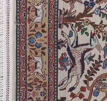 MATTA, old Täbris, part silk. 67,5x90 cm.