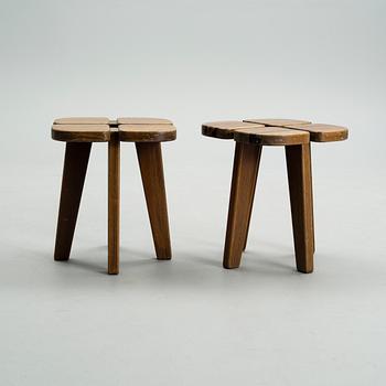 LISA JOHANSSON-PAPE, A PAIR OF STOOLS. Apila. 1970-/80s.