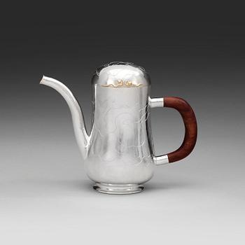 607. OLLE OHLSSON, kaffekanna, Stockholm 2003, sterling.