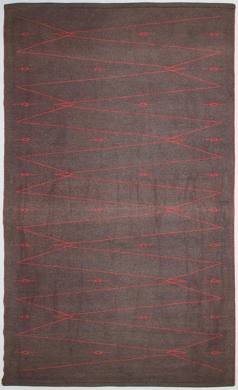 Aappo Härkönen, A 1960s flatware rug 'Trilli' manufacturer  Mattokutomo Oy, Finland. Circa 260x160 cm.