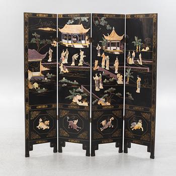 A folding screen, China, mid/second half of the 20th century.