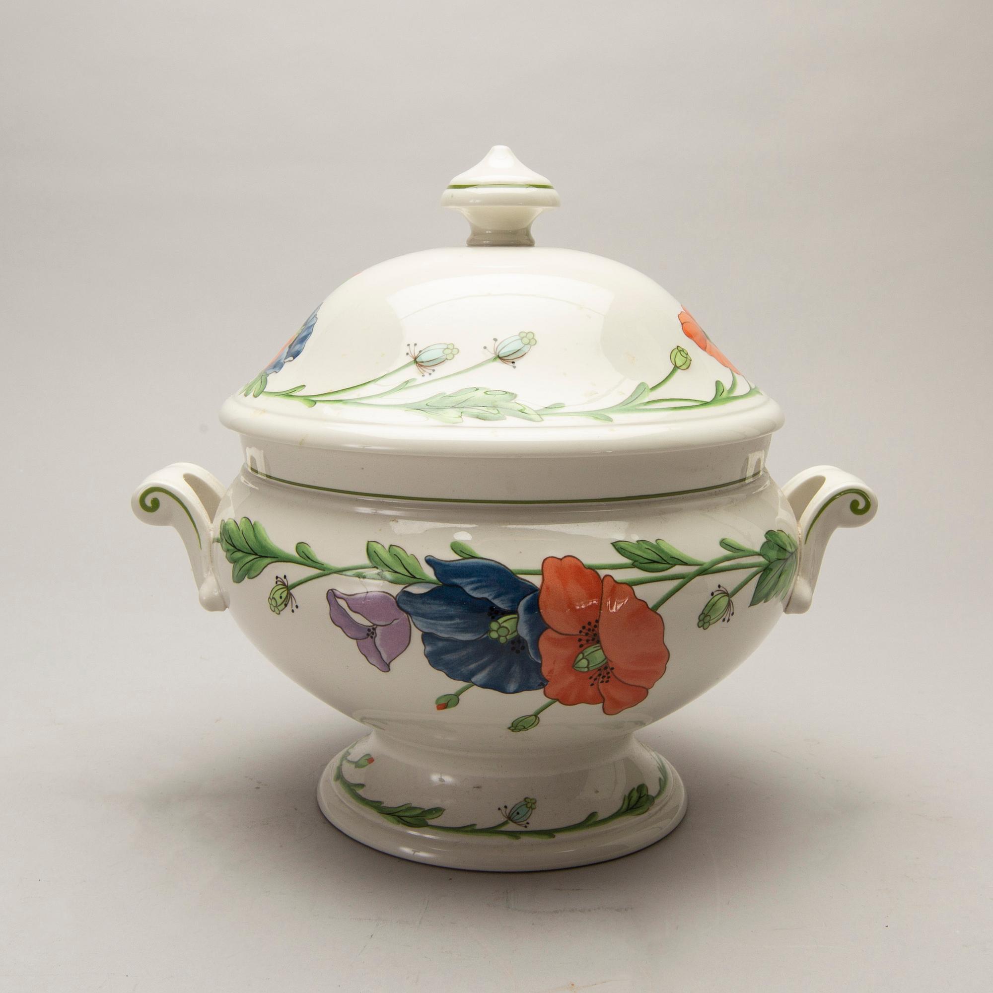 SERVIS Villeroy Boch 27 dlr "Amapola" porslin 1900-talets senare del.
