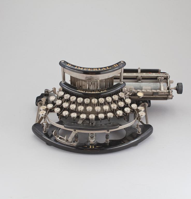 SKRIVMASKIN, Imperial, Josef Kihlberg, Hjo, 1900-talets första hälft.