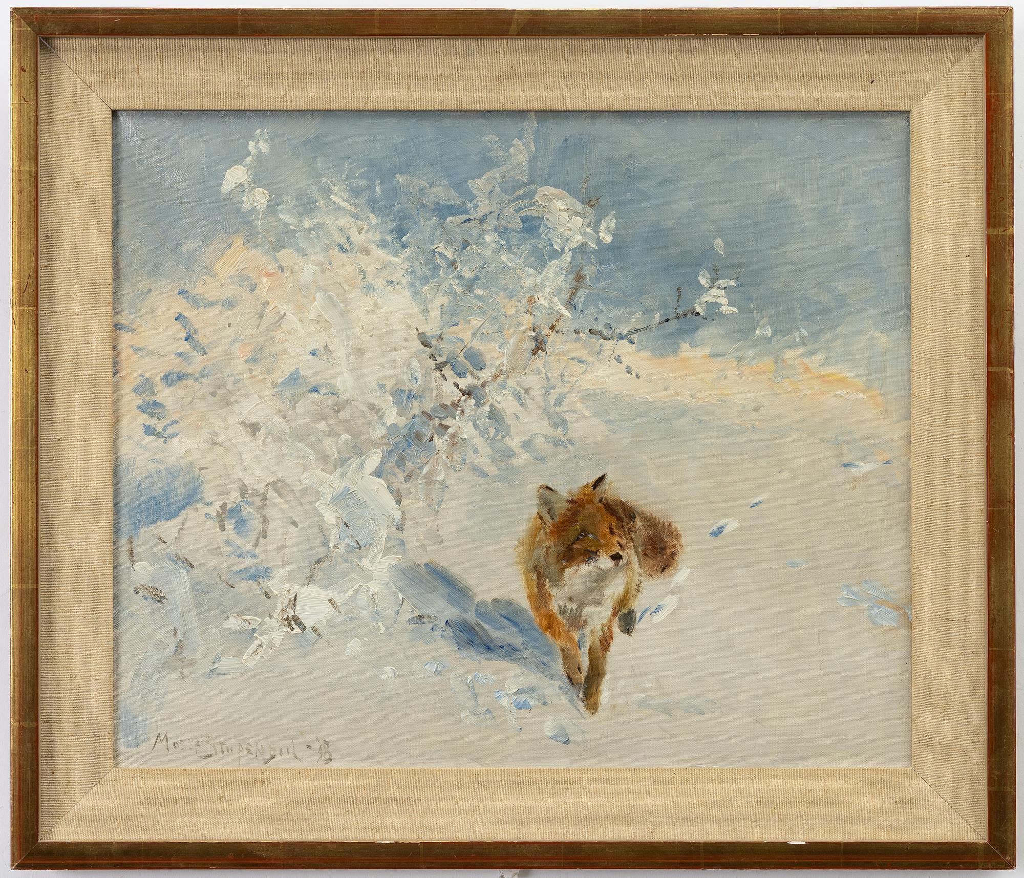 Mosse Stoopendaal, Fox in a winter landscape.