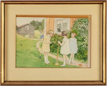 HILDNING NYMAN, two watercolors, signed.