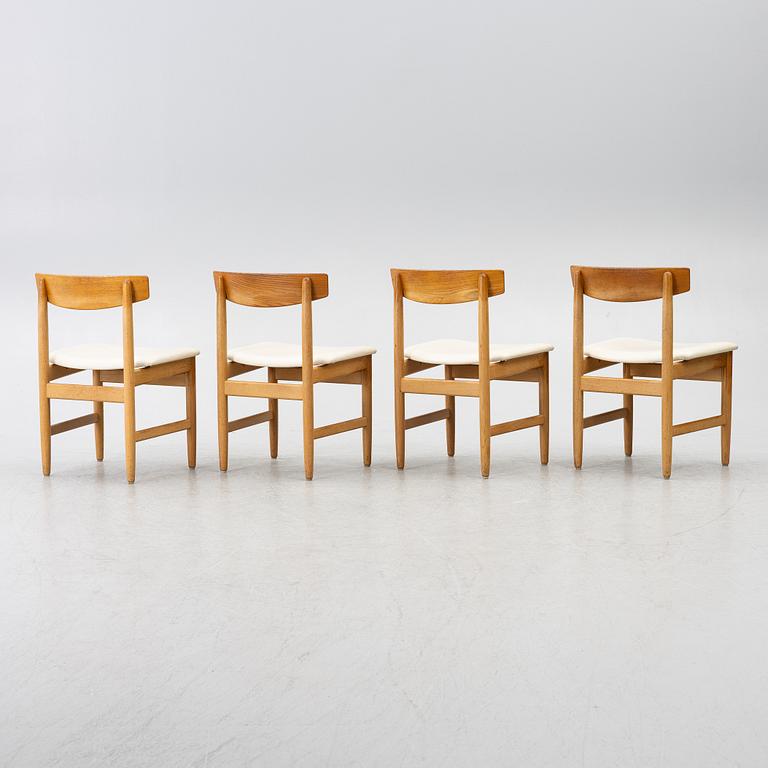 Børge Mogensen, four "Öresund" chairs, Karl Andersson.