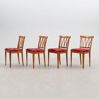 Carl Malmsten, Chairs 4 pcs "Pyramid" second half of the 20th century.