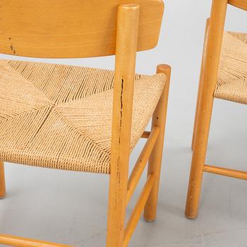 Børge Mogensen, chairs, 4 pcs, "J39", Denmark, second half of the 20th century.