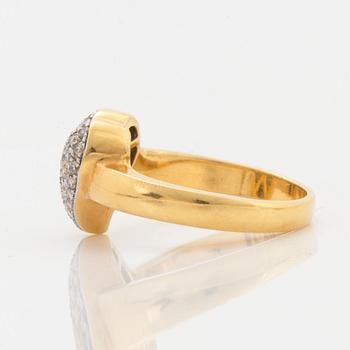Heart shaped brilliant-cut diamond ring.
