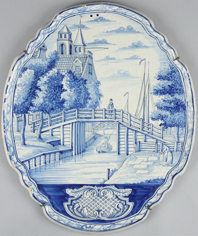 VÄGGBRICKOR, fajans, Holland 1800/1900-tal.