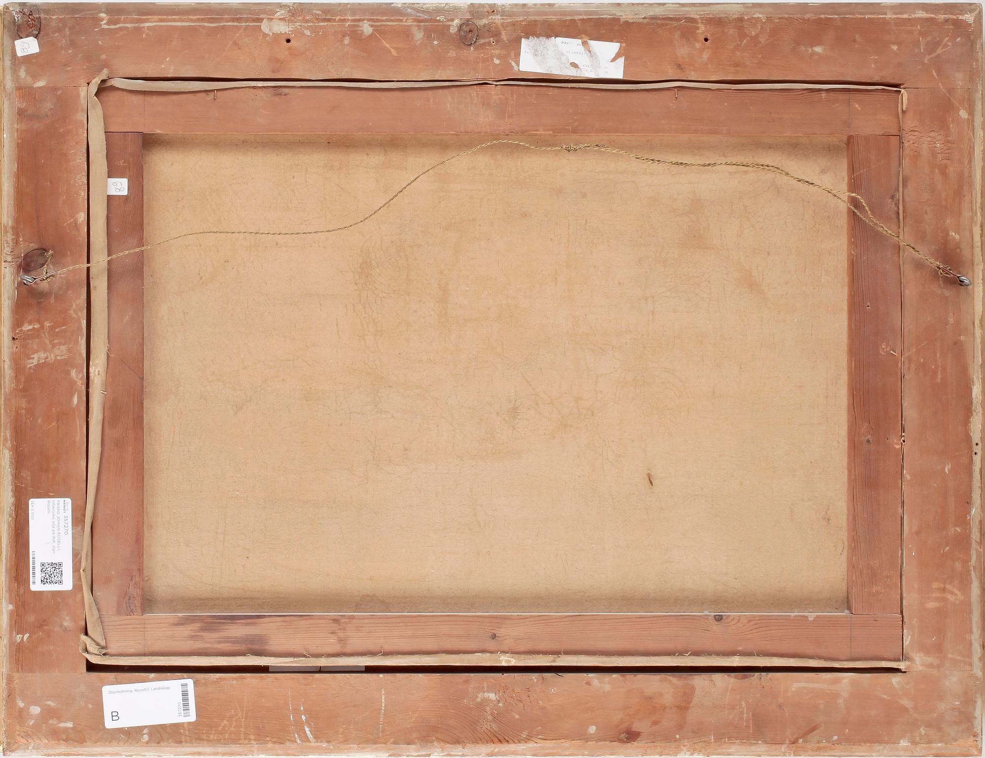 FRANS JOHAN ROSELLI, tillskriven, olja på duk, sign Roselli.